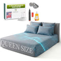 Grounding Sheets Queen, Earthing Fitted Sheet Kit, 10% Silver Fiber, Grey