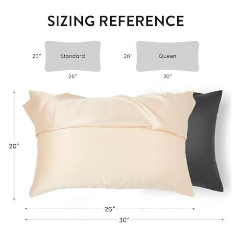 Plant-Derived Cooling Viscose Pillowcases Set of 2, Moisture Wicking, Smooth & Breathable Standard/Queen Pillow Covers for Hair & Skin Care, Soft Sleep Pillowcase Set (Navy, Standard) - view 3