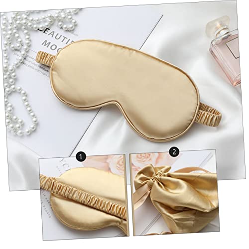 Artificial Silk Sleeping Mask 4 Piece Set with Hair Tie and Bag - view 6
