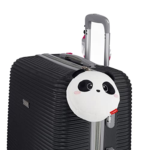 Travel Pillow with Night Mask, Panda Zip Closure, Space Saver, Hook for Convenient Carry, Small Pocket on Back, 16 x 16 cm - view 5
