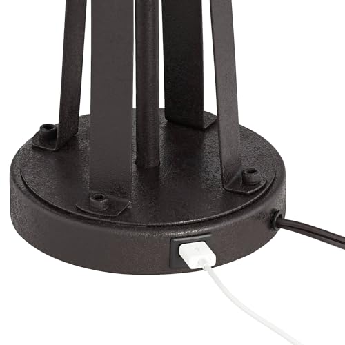 25 1/2" High Table Lamps Set of 2 Susan Dark Bronze Brown USB Charging Port - view 5