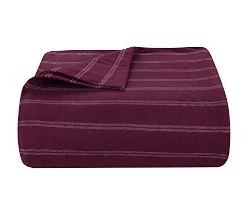 Jersey Knit Sheet Set Soft Breathable T-Shirt Weave (RED Stripe, Twin XL) - view 4