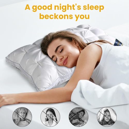 Pillows Queen Size Set of 2, Hotel Quality Bed Pillows for Sleeping 20x30in - view 3