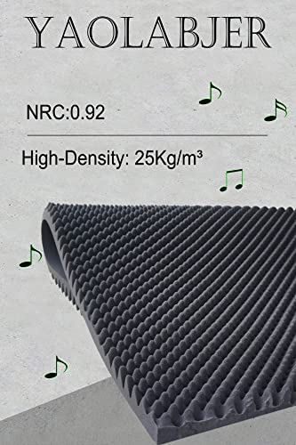48"X 24"X 2" Egg Crate Foam Panel, Black Sound Proof Foam Panels, Acoustic Foam, Noise Cancelling Foam Studio Foam Panel, Sound Panels Noise Reducing For Walls（1 PCS） - view 5