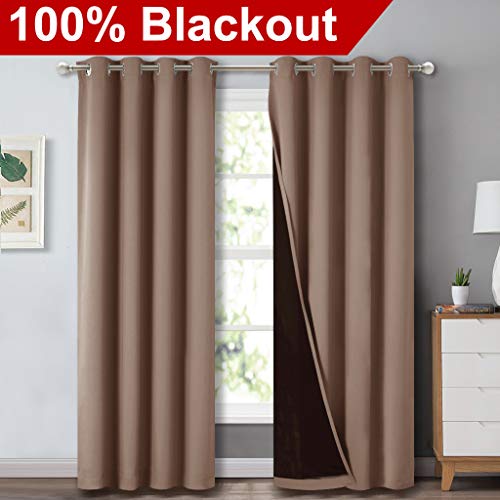 Cappuccino Blackout Curtains for Patio 52" w x 84" L 2 Panels - view 2
