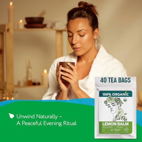 Lemon Balm Tea Organic (40 Microplastic-Free TeaBags) - Melissa Tea for Sleep - view 6
