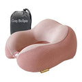 Travel Pillow - Neck Pillow for Traveling, Memory Foam Portable Support Pillow,Comfortable and Lightweight Quick Pack for Camping,Sleeping Rest Cushio (Pink)