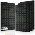 4 Pack Acoustic Foam Panels, 48 x 24 x 2" Sound Proof Foam Panels for Walls