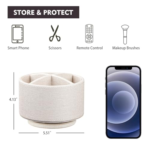 360°Rotatable TV Remote Control Holder with 4 Compartments Desk Accessories - view 2