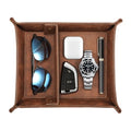 Valet Tray Desktop Storage Organizer with 2 Compartments