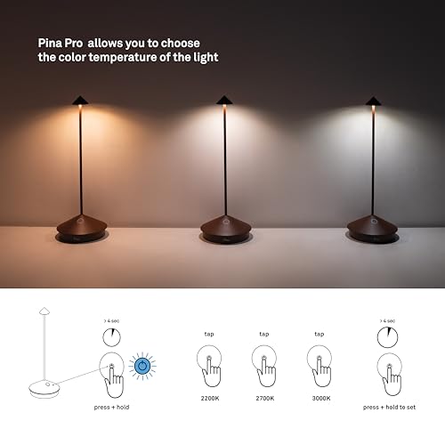 Pina Pro, Rechargeable Cordless Lamp, Dark Gray - view 6