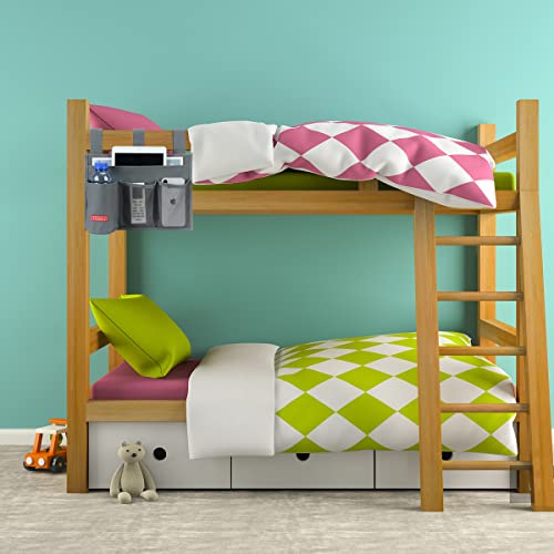 Hanging Bedside Caddy,Bedside Organizer Caddy for Bed Rails(Classic 4 Pockets-Grey) - view 7