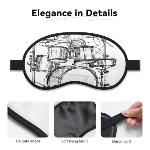 Sleep Mask Blackout, Soft Satin Fabric & Adjustable Strap - view 4