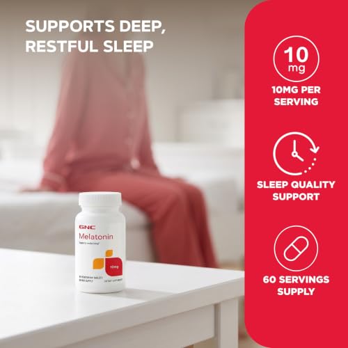Melatonin 10mg, Sleep Aid, Supports Restful Sleep, 60 Servings - view 3