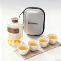 Chinese Gongfu Tea Set with 1 Pot & 4 Cups Portable Asian Tea Set