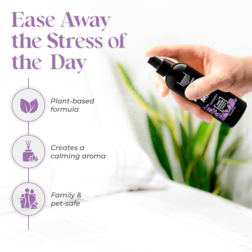 Lavender Pillow Spray for Sleeping - All Natural Calming Linen & Bedtime Sleep Mist for Deep Sleep - Pillow Spray Aromatherapy with Botanical Essential Oils for Relaxing Stress - view 4