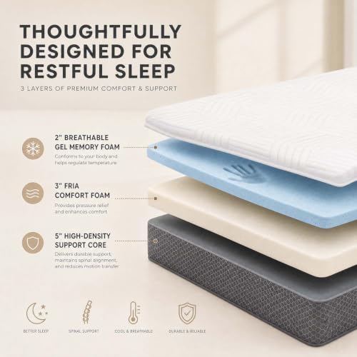 10 Inch Queen Gel Memory Foam Mattress in a Box with Cooling - view 4