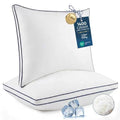 Hotel Bedding Down Alternative Bed Pillows for Sleeping Queen Size (White), Set of 2, Soft & Fluffy Pillow with Cooling, Hotel Quality, Gusseted Pillow for Back, Stomach or Side Sleepers