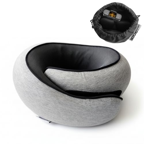 Travel Pillow for Airplane,Ergonomic Neck Support Memory Foam Scarf Pillows, Design Like a Cinnamon Roll, Soft & Comfy for Travel, Car, Train & Office, Adults & Kids, Includes 3D Eye Mask & Pill Case