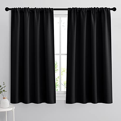 54 inch Blackout Curtains for Living Room Bedroom, Rod Pocket