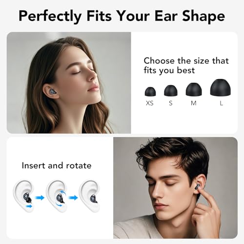 Ear Plugs for Sleeping Noise Cancelling, Soft Earplugs for Concert, Reusable Ear Plugs for Noise Reduction with 8 Ear Tips, Silicone Hearing Protection for Work, Concert - view 6