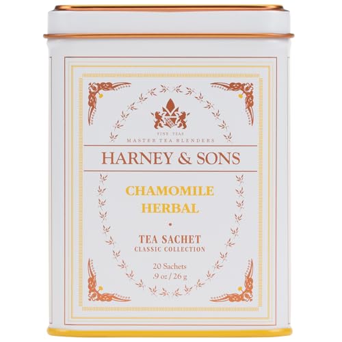 Chamomile Herbal Tea, 20 Sachets, Caffeine Free Tin
