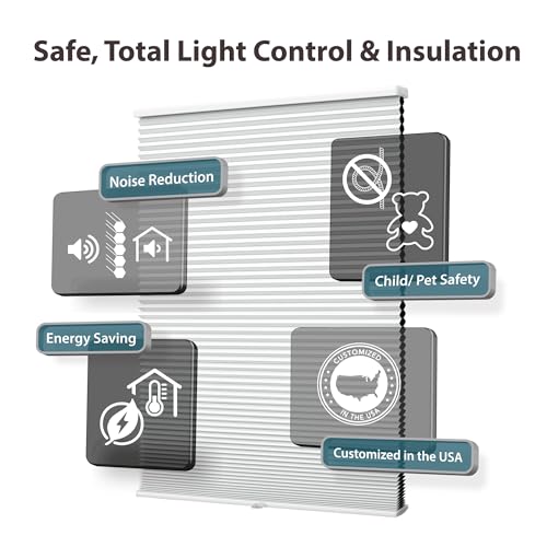 Cordless 1.5" Blackout Cellular Shade, Energy Saver, 29.5" W x 64" H, Latte - view 4
