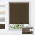 No Drill Cordless Cellular Shades, 25" W x 48" H, Dark Coffee