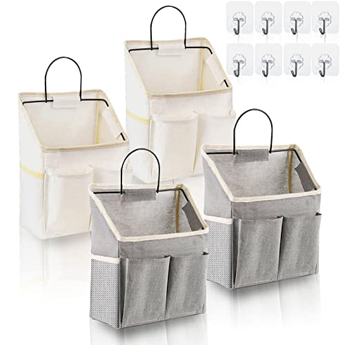 Wall Hanging Storage Bag 4 Pcs Fabric Closet Organizer Pockets