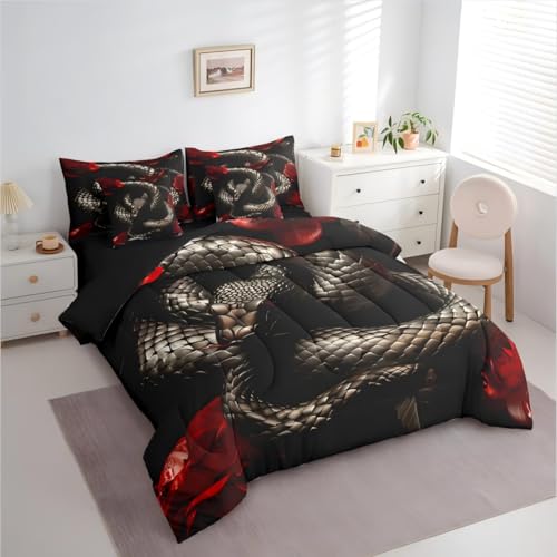 Black Snake Little 7 Piece Comforter Set Full Bed in A Bag - view 2