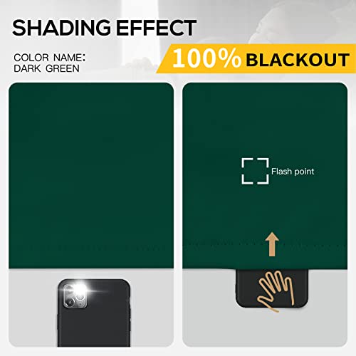 Emerald Green Blackout Curtains 84 inches for Living Room, 52" Wide - view 2