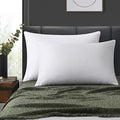 100% Cotton Zippered Pillow Cases King Size Set of 4, Super Soft & Breathable Pillow Protectors with Zipper, White Pillow Case Covers 20x36 Inches
