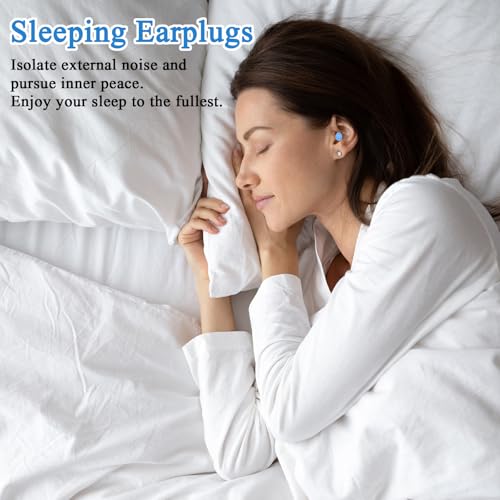 24 Pair Light Blue Ear Plugs Bulk NRR 29dB Reusable Silicone With Plastic Cases - Soft Foam for Sleeping, Noise Cancelling, Concerts, Shooting, Swimming, Noise Reduction - view 5