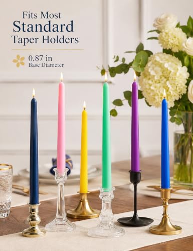 10 Inch Multi-Color Taper Candles, Unscented Chakra Candlesticks - view 4