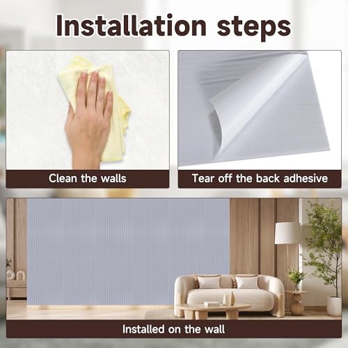 5 Pack Large Acoustic Panels for Wall Sound Proof 47.2 x 23.6 x 0.35 Inch Sound Dampening Panels for Wall Decor Sound Absorbing Polyester Fiber Wall Panel for Bedroom Home Studio Office - view 5