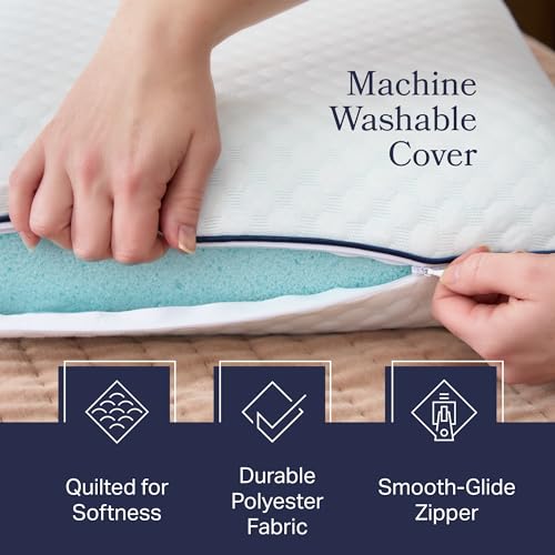 Cooling Gel Memory Foam Pillow, Ventilated, Standard Size - view 3