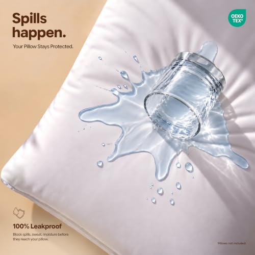 Set of 4 Pillow Protectors with Zipper Standard Size, Pillow Covers - view 6