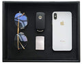 Valet Tray Nightstand Organizer Leather Catchall Tray for Perfume,Jewelry,Key and Remote on Counter or Dresser(Black)