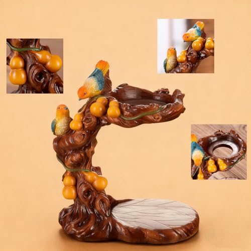Lazy Kungfu Glass Tea Set Heat Resistant Semi Automatic Drip Rotating with Infuser Magnetic Teapot Set for Gongfu Tea Making Ideal (Gourd Bird) - view 5