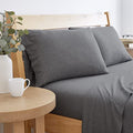 Road Trip America Jersey Knit Sheet Set - 3 Pieces Twin Cotton Sheets Set - Soft Cozy Stretchy Knit Bed Linen (Dark Grey, Twin)