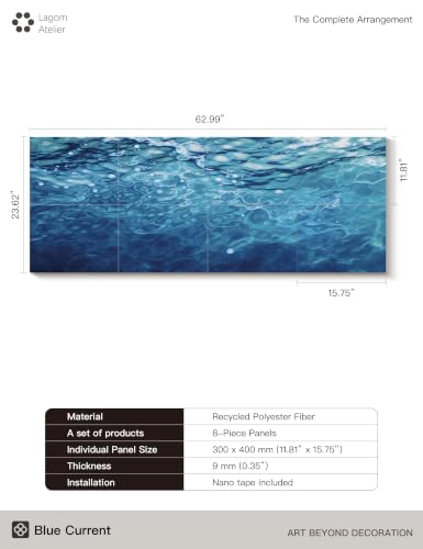 Decorative Acoustic Panels Sound Absorbing Art, 12 x 16 In, 8 Pack - view 6