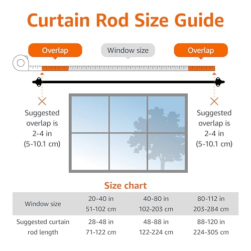 Room Darkening Blackout Curtain Rod for Bedroom and Living Room, Curved, Wraps Around, Blocks Light, for Heavy Curtains, 48" to 88", Black - view 2
