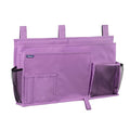 Caddy Hanging Organizer Bedside Storage Bag for Bunk and Hospital Beds, Purple, L