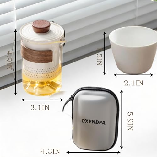 Chinese Gongfu Tea Set with 1 Pot & 4 Cups Portable Asian Tea Set - view 2