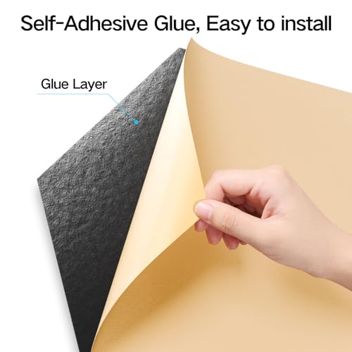 12 Pack Self-Adhesive Acoustic Panels 12" X 10" X 0.4" - Sound Proof Foam Panels for Walls with High Density, Y-Lined Design, Flame Resistant, Absorb Noise and Eliminate Echoes(Black) - view 3