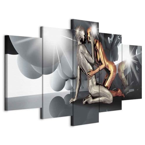 Acoustic Panels Canvas Wall Art Print Abstract Couple 90x45 Inch