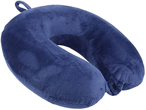 Travel Pillow - Memory Foam Neck Pillow Support Pillow,Luxury Compact & Lightweight Quick Pack for Camping,Sleeping Rest Cushion (Navy Blue) - view 6