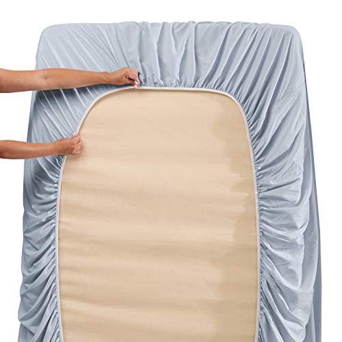 Extra Deep Pocket King Sheet Set, Ice Blue - view 3