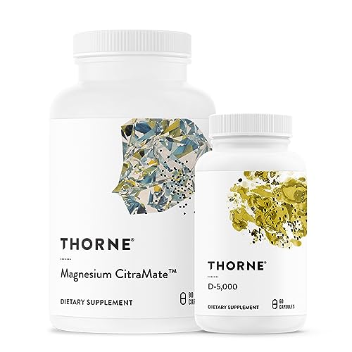 Magnesium CitraMate & Vitamin D-5000 Duo - Heart, Bones, Muscles - 60 to 90 Servings