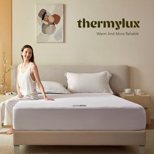 Electric Mattress Pad Queen Size Quilted Wave 10 Heat Settings & Dual Control with 12 Hour Auto Off,Deep Pocket Fits up to 18",Coral Fleece Bed Warmer,ETL Certified Machine Washable,60"x80" - view 2